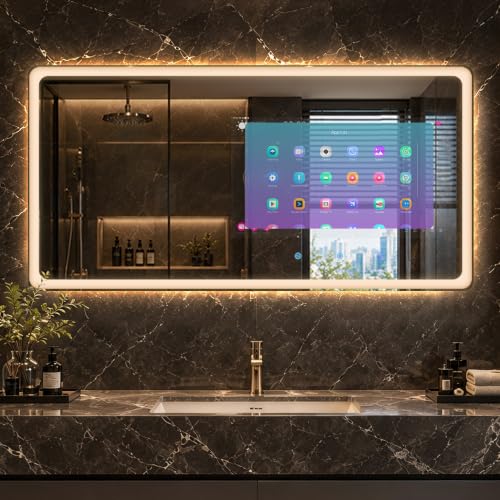 10 Best Smart Bathroom Mirrors With Touch Screen 2026: Top Picks for Style, Lighting, and Built-In Entertainment 3 39x20 Smart Mirror TV with Touchscreen