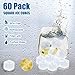 60 Pack Reusable Ice Cubes - Non Melting, Refreezable Plastic Ice Cubes for Drinks | Keep Whiskey, Wine, Cocktails, Coffee Cold Without Watering Down | BPA Free (Transparent)