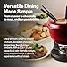 Swissmar Lucerne 10-Piece Cast Iron Fondue Set - Ideal for Melting Cheese, Chocolate, & More - Perfect for Kitchen Collection & Wedding Gift Giving - 2 Liter / 2 Quart - Red