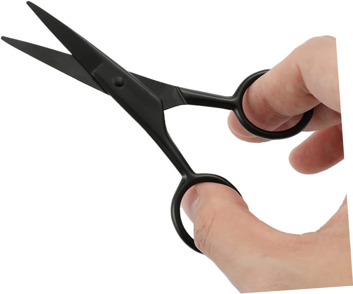 2pcs Professional Beard Trimmer Body Hair Scissors Hairdressing Scissors Compact Beard Care Tool for Men Random Color