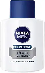 NIVEA MEN Bálsamo Pós Barba Original Protect 100ml - Atua na recuperação da pele, cuidado e hidratação, fórmula leve, com Aloe Vera e Glicerina, sensação de alívio imediato
