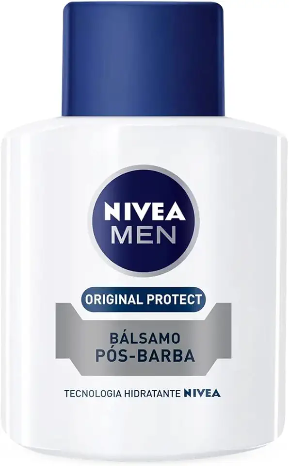 NIVEA MEN Bálsamo Pós Barba Original Protect 100ml - Atua na recuperação da pele, cuidado e hidratação, fórmula leve, com Aloe Vera e Glicerina, sensação de alívio imediato
