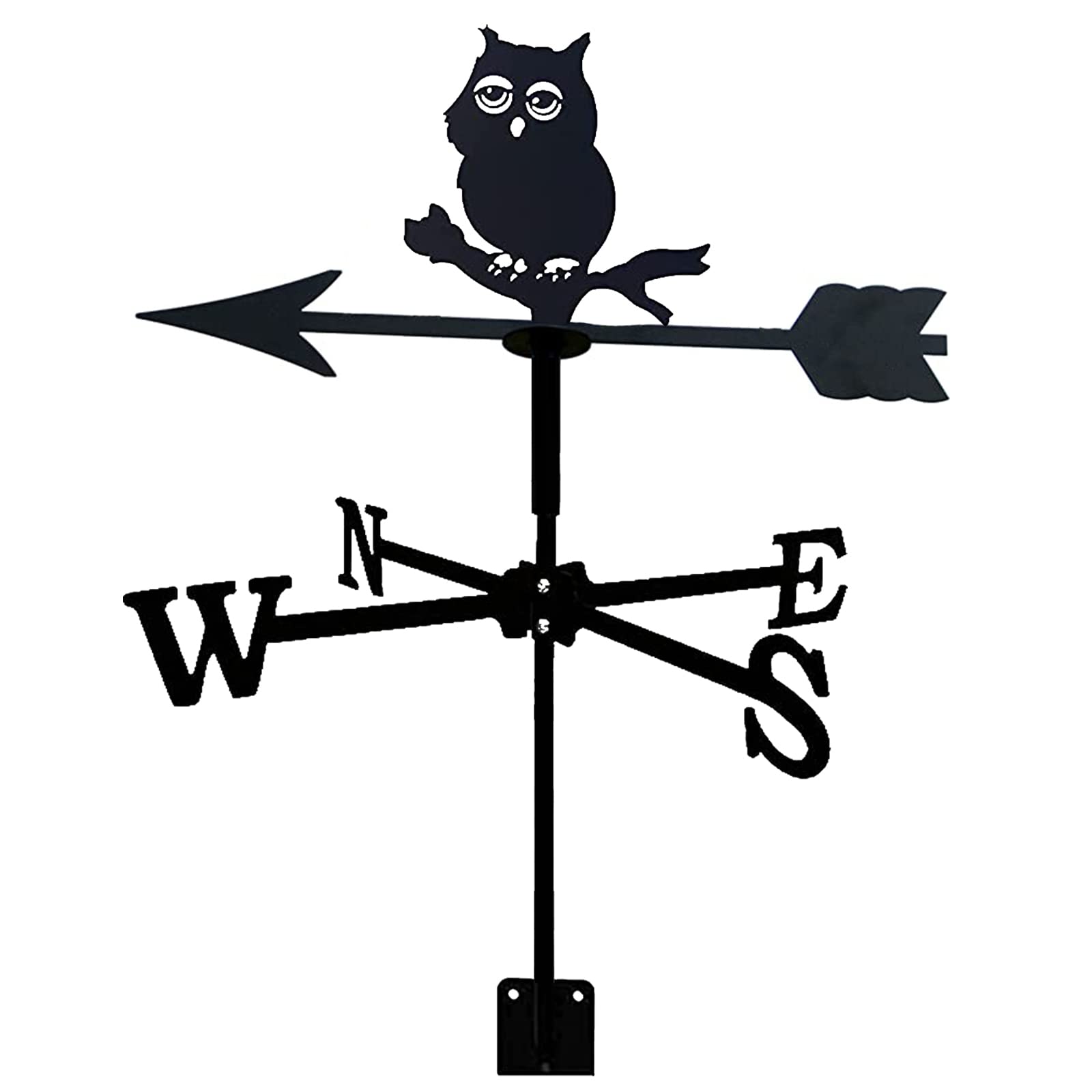 TAXXII wind vane Weathervane Roof Mount Weather Vane Yard Garden Scene Decor Wind Direction Indicator with Ornament Weathercock Measuring Tool (B)