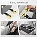 Coverado Universal Car Center Console with Wireless Charging & Cup Holder, Back Seat Organizers, Rear Bench Seat Central Armrest Box with Storage, for Most Vehicles, Easy Install, Gray