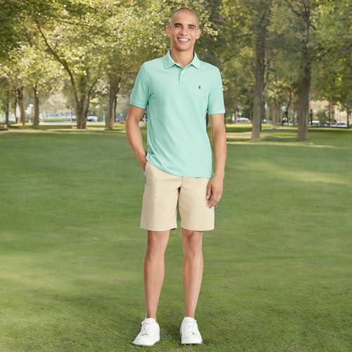 IZOD Camisa polo masculina de manga curta Advantage Performance, Abeto verde, GG