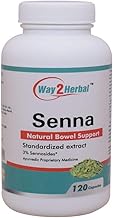 Way2Herbal Senna Capsules (120 Count Pack of 1)