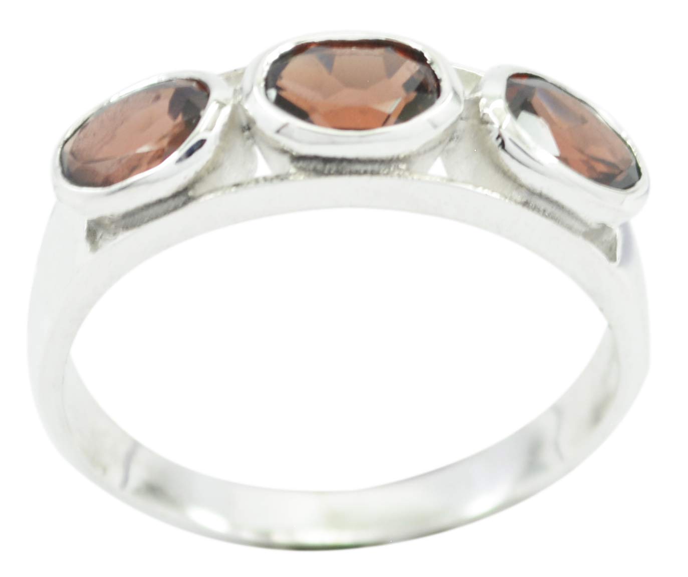 Bague rouge en argent 925 sterling RIYO Jaipur brossé pour femme