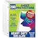 Samsill 200 Non-Glare Heavyweight Sheet Protectors, Reinforced 3 Hole Design Plastic Page Protectors, Archival Safe, Top Load for 8.5 x 11 Inch Sheets, Box of 200