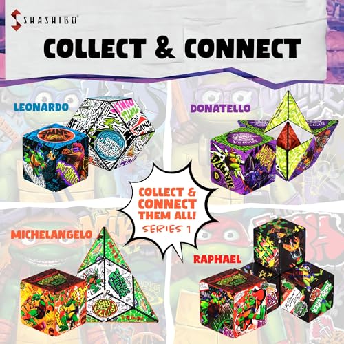 Image of Shashibo Teenage Mutant Ninja Turtles Magnetic Puzzle Cube, Fidget Toy