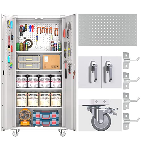 Aobabo Metal Storage Cabinet, 72 Inch Lockable Tool Storage Cabinet, Office & Garage & Home Storage Steel Cabinet, Easy Assemble… #TOP14