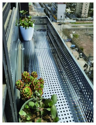 Piastra perforata in acciaio inossidabile con apertura di 8 mm, sottile lamiera di metallo per guanti con lacci (80 x 360 cm) - Durevole, versatile, ideale per progetti artigianali e fai da te