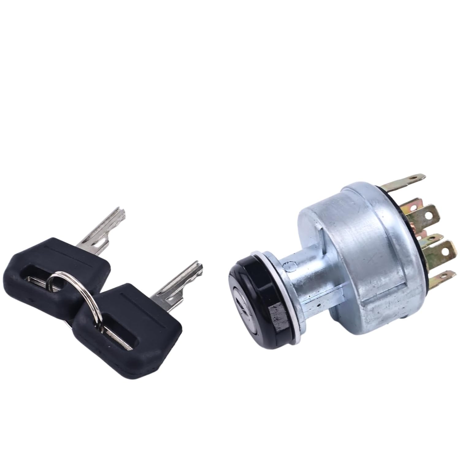 DVPARTS 7 Prong Ignition Key Switch (1" Mounting Hole) 890154 Compatible with Cushman 3‑Wheel & 4‑Wheel Truckster Haulster