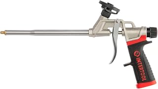 INTERTOOL Spray Foam Insulation Gun, Expanding Sealant Applicator, PTFE Non-stick Coated Basket, Advanced Handle, Easy-turn Flow Control Knob PT-0609