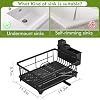 Kmiectse Dish Drying Rack - Space-Saving Small Dish Rack for Kitchen Counter, Rust-Resistant Kitchen Drying Rack, Compact Dish Drainer Organizer with Utensil Holder for Home Kitchen, Black #1