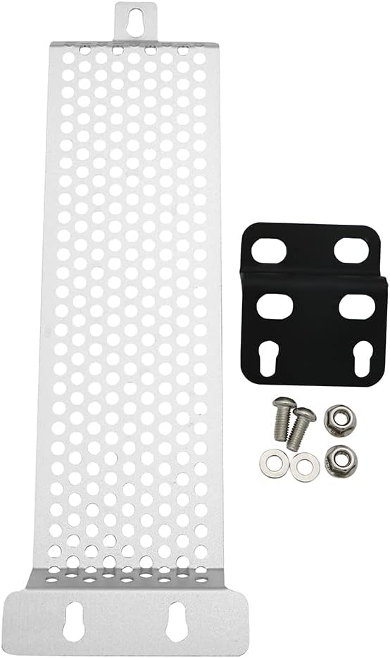 [US Stock] Motorcycle Engine Guard Bash Skid Plate Oil Cooler Cover for Triumph Bonneville T100 01-15, Bonneville SE 06-15, Thruxton 03-15, Scrambler 900 05-15, Steve McQueen 11-15, Silver