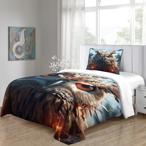 Funda nórdica 135x200cm de impresión digital 3D textil con motivos animales 5
