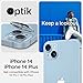 Spigen Camera Lens Screen Protector [GlasTR Optik] Designed for iPhone 14 Plus/iPhone 14 [Case Friendly] - Clear [2 Pack]