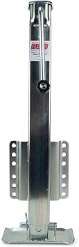 Zinc Plated Square 2,500 lb Ram Dropfoot Bolt-On Boat Trailer Jack