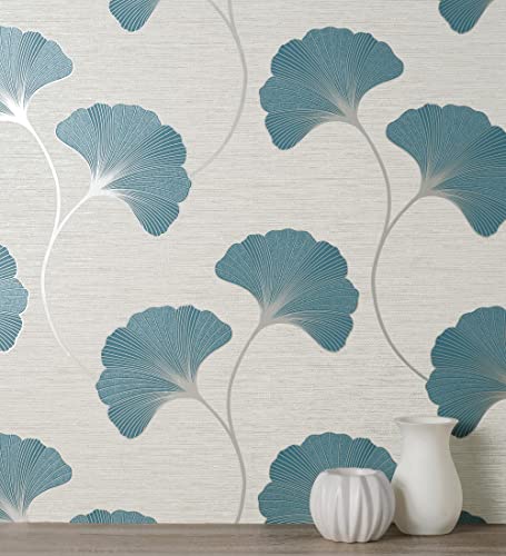 GAULAN 500681975 Papier peint vinyle lessivable fleurs en relief avec d'effet metallisé pour mur salon cuisine bain chambre salle à mange tête de lit - Échantillon DIN A4