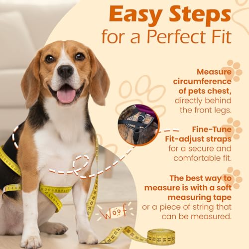 Bark Appeal Tan Plaid No-Pull Dog Harness for Medium to Large Sized Pets – Adjustable, Reflective Vest with 3 Leash Clips for Added Control, Easy Walks & Training – Large by Bark Appeal - Image 4