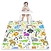 Paw Legend Washable Highchair Splat Floor Mat- Anti-Slip Silicone Spot Splash Mess Mat(53'' X 53'')-Food Catcher Art Craft Leak Proof Mat,Animal