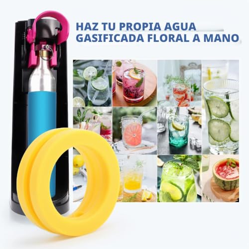Miniatura 7 de 5 Piezas Para Soda Stream Piezas De Repuesto Duo Art Co2 Adaptador De Rosca Trapezoidal Tr21-4 Para Junta Soda Stream, Junta De Repuesto 1 Pieza De Anillos De Manguera De Goma