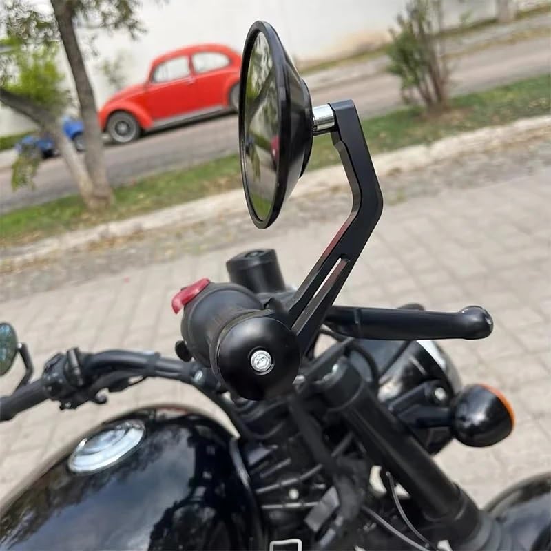 Retrovisor con punta de manillar universal compatible con Royal Enfield Meteor 350 Classic 4