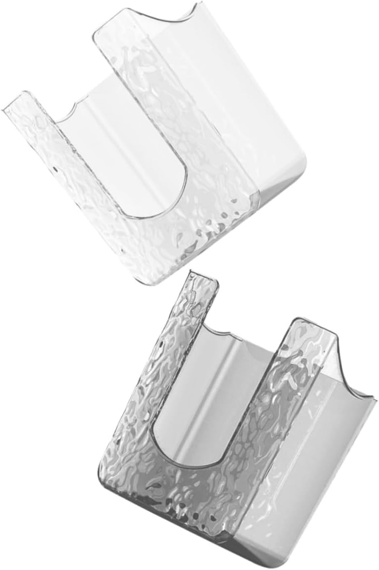 2pcs Wall Mounted Wipes Storage Box Pet Material Tissue Dispenser with Stylish Wave Pattern for Bathroom Kitchen Organization and Space Saving