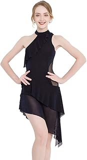 Latin Dance Dress Ballroom Dress Tango Outfit for Women Sexy Halter Neck Dance Costume - Buy now