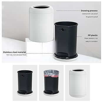 ホワイト・トラッシュ／WHITE TRASH Lustroware 7.2 gal. White Swing-Lid Trash Can | The