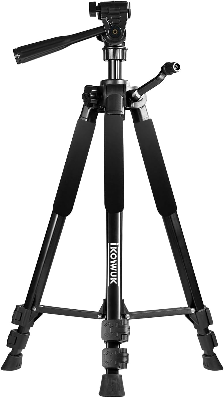 IKOVWUK F-660K Compact Tripod Tool for Laser Level, Tripod with Adjustable Height 18.5—59.8 Inches for Use with Point Lasers, and Laser Distance Tape Measuring Other Tools