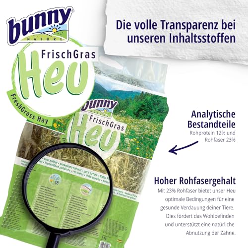Kaninchenheu Bunny Nature FrischGras 3kg – Faserreich und naturbelassen