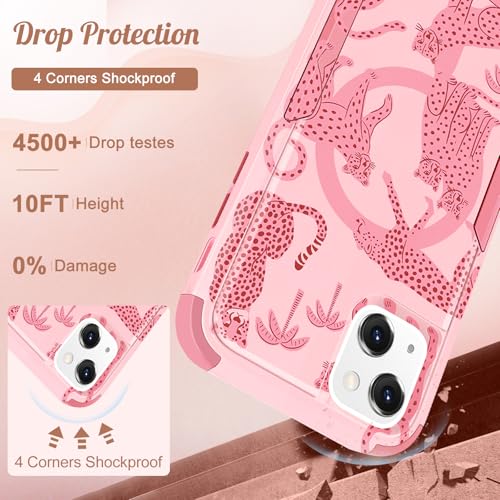 LISEVO for iPhone 15 Case Compatible with MagSafe, Leopard - image 5