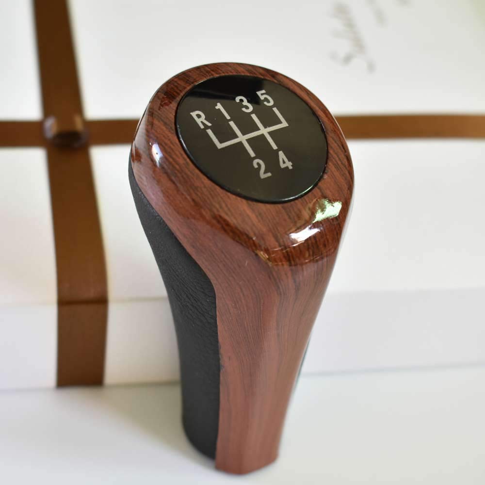 5 Speed Gear Shift Knob for BMW 1 3 5 6 7 Series E81 E82 E87 E88 F20 E90 E91 E92 E93 E30 E36 E46 F30 E60 E61 E28 E34 E39 E63 E64 E23 E32 E38 E83 F25 F26 (Peach Wood)