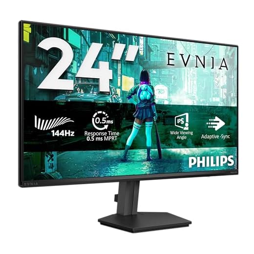 Philips Evnia 24M2N3200NF - 24 Zoll Full HD Gaming Monitor, 144 Hz, 1 ms MPRT, FreeSync, G-Sync comp. (1920x1080, HDMI 2.0, DisplayPort 1.4) schwarz