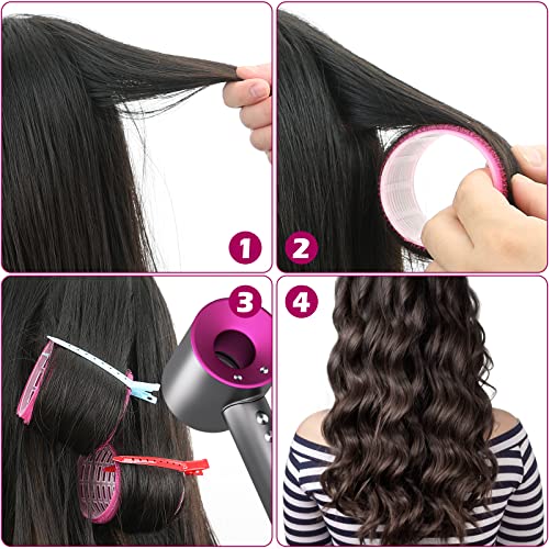 Jumbo Size Self Grip Hair Rollers Set, Salon Hair Set,with Hair Dressing Curlers (Jumbo, Large, Medium), Folding Pocket Comb, Duckbill Clips - Thumbnail 4
