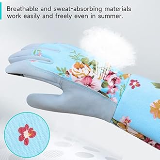WANCHI Long Gardening Gloves for Women Garden Gloves Thorn Proof Rose Pruning...
