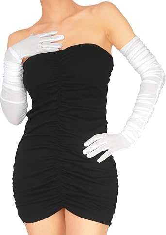 Womens Sexy Sheer Gloves Mesh Tulle Super Long Gloves Opera Christmas Costume Party Dance Glove