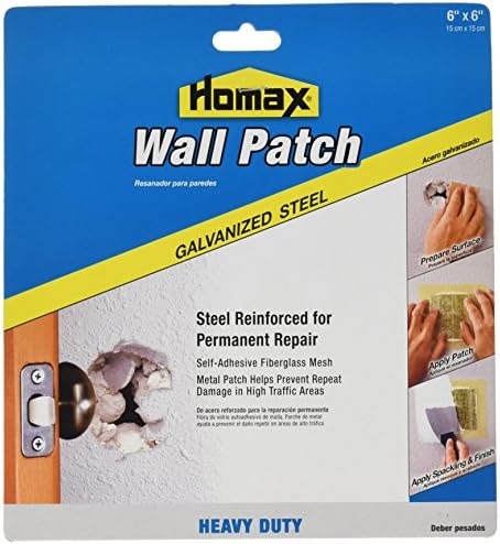 Homax Group Inc Homax Group 5506 Heavy Duty Self Adhesive Wall Repair Patch, x 6-Inch, 6 x 6