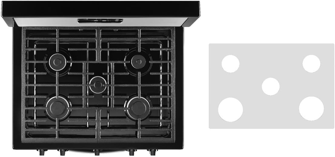 Custom Fit Reusable Burner Liner for Whirlpool Gas Range Stove Protect Your Stovetop with this Splatter Guard Cover in Silver - WFG505M0BS