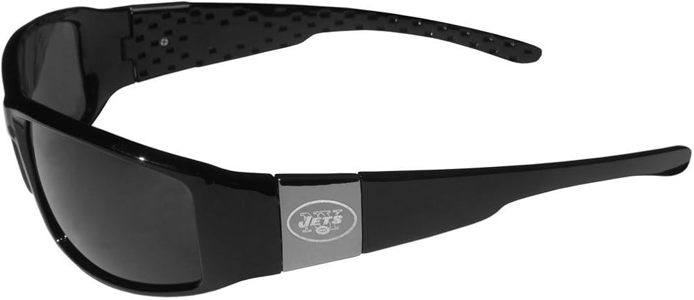 NFL Siskiyou Sports Fan Shop San Francisco 49ers Etched Chrome Wrap Sunglasses One Size Black : Sports & Outdoors