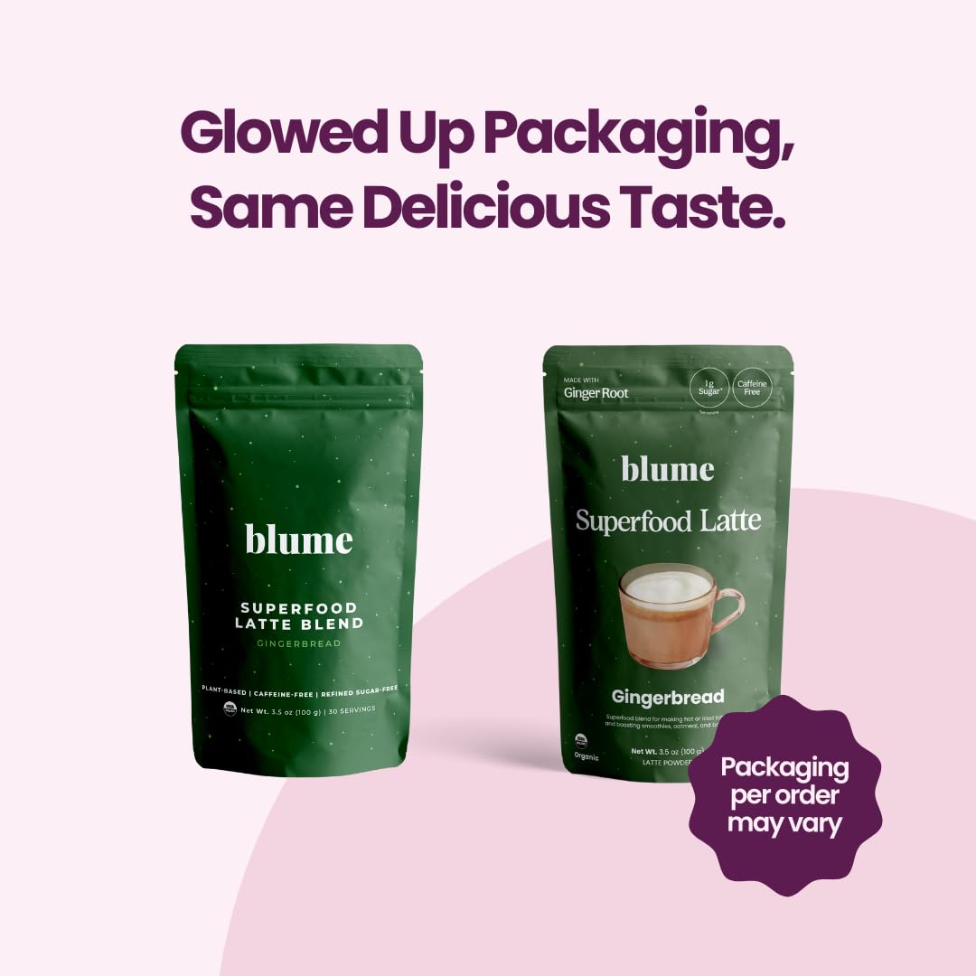 Blume Gingerbread Superfood Latte – Mezcla intestinal saludable con ...