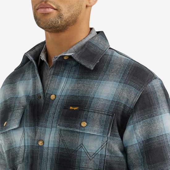 Wrangler Men's Blue Flannel Shirt Jacket3