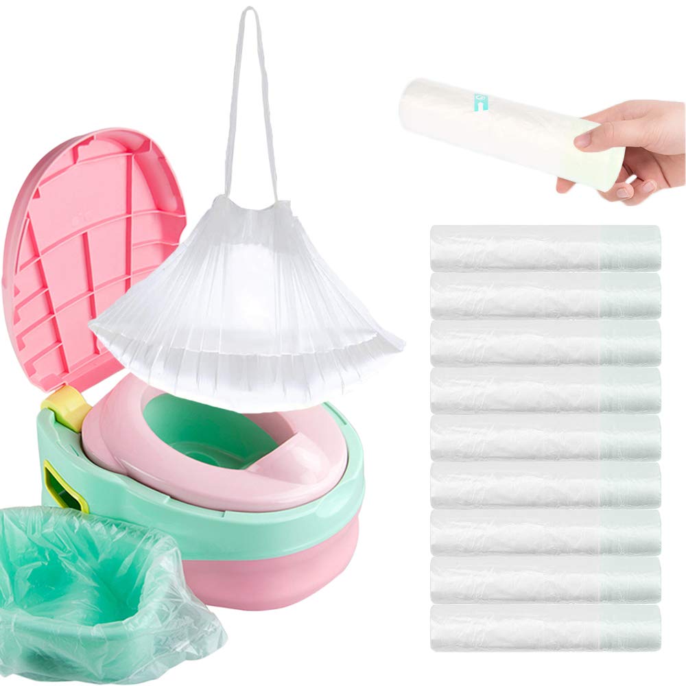 Amazon.com : 100 Pack Drawstring Potty Bags Potty Chair Liners Disposable,Universal Potty Chair ...