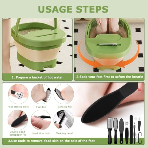 Bañera plegable para pie con función de masaje y tapa 3