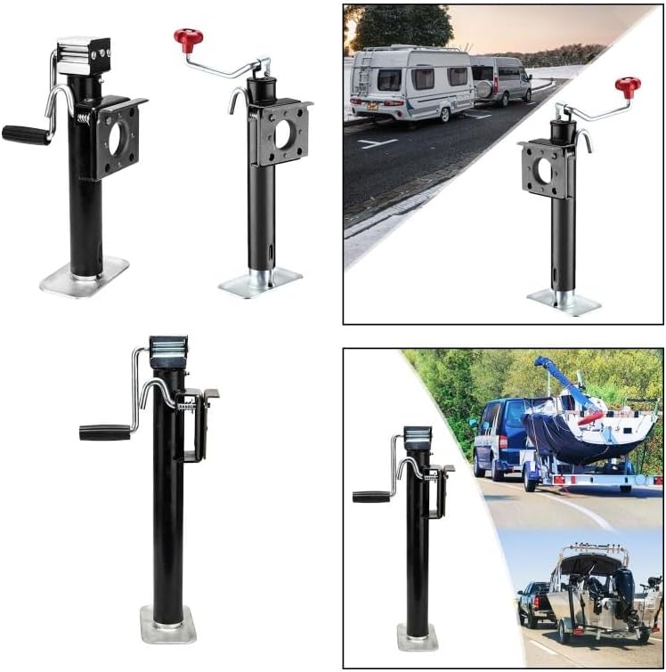 Applies to Hand-Crank Trailer Jack Support Legs Sturdy Easy to Use Portable Boat Jack Multifunction for Trailer RV Boat Accessories(Top Rocking 10inch)
