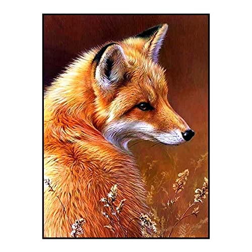 Diamond painting renard 70x120cm avec kit complet de broderie diamant 5D
