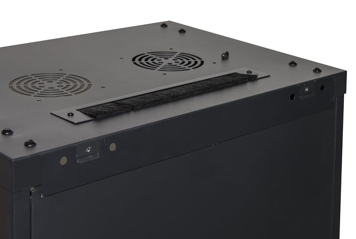 CO1906UNL - Armario Rack 19" 6u Link Serie Light Color Negro con Puerta Cristal (axpxl) mm 300x400x530 Estante Incluido