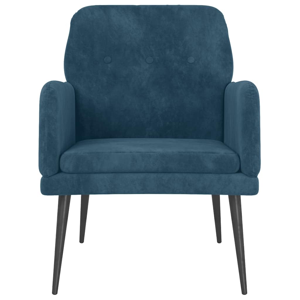 Poltrona relax, 62 x 79 x 79 cm, in velluto, comoda poltrona relax con struttura in metallo e imbottitura in schiuma, moderna poltrona da salotto per soggiorno e camera da letto, imbottita
