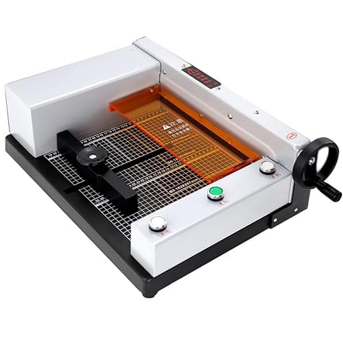 MYUYEE Heavy Duty Guillotine Paper Cutter, 40mm Thick Cutting, Clear Grid Guide, for Cardstock Cards Leather, Office Home School